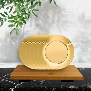 Plaque latérale Signature 6 PCS en acier inoxydable avec revêtement PVD or Plats et assiettes brillants - Product Image 4