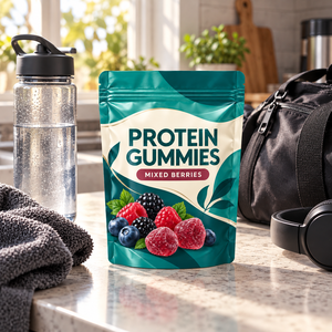Gummies protéinés personnalisés OEM ODM sous marque privée, saveur baies mélangées, nutrition sportive - Product Image 5