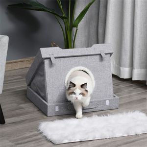 Torre per Gatti e Scale per Animali Domestici, Comoda Cuccia per Esigenze di Arredamento Felino - Product Image 1