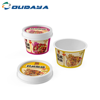 OUDAYA-vaso de plástico reciclable para yogurt, taza de yogur con cuchara, de grado alimenticio, ecológico, PP