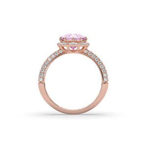 Bague de fiançailles solitaire légère de luxe en or massif 14 carats avec diamant ovale brillant de 3,50 carats cultivé en laboratoire, certifié IGI - Product Image 2