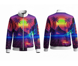 Personalized Full Zip Sublimation Sports Jacket <b>Running</b> and Fitness Wear Warm Breathable Quick Dry | Sizes Men Women Youth - Product Image 4