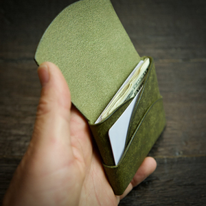 Pocket Size Stitchless Leather <b>Wallet</b> Minimalist Card Case Genuine Leather Slim No Stitch <b>RFID</b> <b>Blocking</b> Purse SLW-0034 - Product Image 4