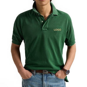 Meilleures ventes : T-shirt décontracté à manches courtes pour homme, coupe originale, maille tricotée respirante, broderie de logo personnalisée OEM - Product Image 1