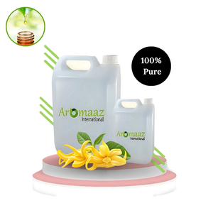 น้ำมันหอมระเหยอีลังอีลังค์บริสุทธิ์คุณภาพพรีเมียมจาก Aromaaz ผลิตด้วยวิธีการกลั่นด้วยไอน้ำ น้ำมันคานังก้า จากอินเดีย ผู้จัดจำหน่ายที่เชื่อถือได้ ผลิตภัณฑ์ดูแลผิวขาวกระจ่างใส - Product Image 1