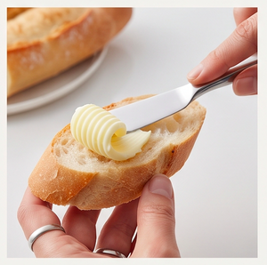 Couteau à fromage en acier inoxydable, lame plate à pointe ronde en métal argenté, compatible lave-vaisselle, pour la cuisine et la maison - Product Image 6