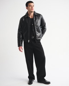 In-Stock Items Factory Direct Sales Spring Autumn Fashion Sports <b>Sheepskin</b> <b>Jacket</b> Unisex Genuine Leather Plain Dyed Waterproof - Product Image 3