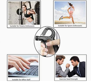 Entrenador de fuerza de agarre ajustable con pantalla digital, resistencia de 5 a 60 kg, equipo de fitness para ejercitar el antebrazo - Product Image 4