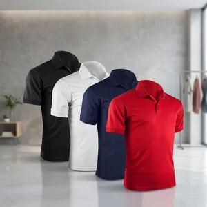 Premium Mens Knitted Texture <b>Polo</b> T <b>Shirt</b> Slim Fit Retro Design Breathable Fabric Short Sleeve <b>Vintage</b> Fashion Casual Wear - Product Image 4