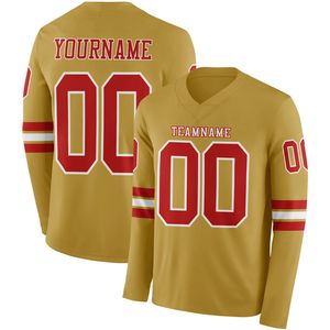 Camiseta de Fútbol Personalizada para Hombre - Spandex/Poliéster, Impresión por Transferencia Térmica/Digital/Bordado, Mangas Largas, Transpirable, Cuello en V, Deportiva - Product Image 4
