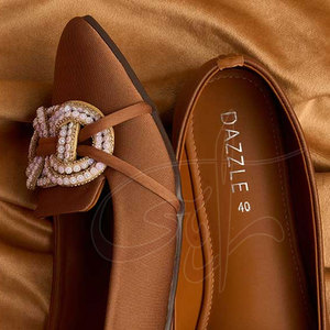 Customized Color Knot <b>Women</b> Flats <b>Slip</b>-On Light Weight High Quality Elegant Genuine Leather New Arrival - Product Image 6