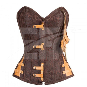 Top Corset para Mujer, Sexy, 2026, Logotipo Personalizado, Servicio OEM, Venta al Por Mayor, Alta Calidad, para Club, de Cuero Negro - Product Image 1