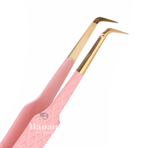 Pinzas Profesionales para Extensión de Pestañas de Acero Inoxidable Antimagnéticas de 10 mm con Agarre, Logotipo y Empaque Personalizables para Uso en Salón - Product Image 3