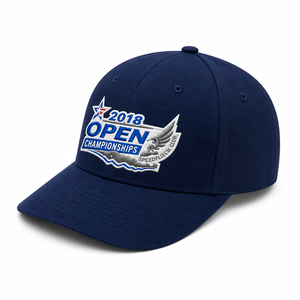 Casquette de baseball brodée Open Championships Speedflick Club, unisexe, ajustable, 6 panneaux, bleu, coton, décontractée - Product Image 1