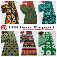 Kain Katun Ankara Ghana Berkualitas Premium Kreasi Batik Tekstil Pakaian Ekspor Produsen OEM ODM Pasokan Kustom