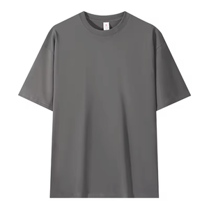 เสื้อยืดคอกลมโอเวอร์ไซส์ สีพื้น ผ้าฝ้ายฟอก ซักแล้ว ใส่สบาย ระบายอากาศได้ดี ผลิตจากผ้าฝ้าย 100% เป็นมิตรต่อสิ่งแวดล้อม  รับสกรีนโลโก้ด้านหน้า คุณภาพสูง ขายส่ง - Product Image 2