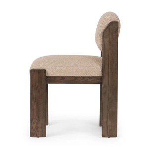 Chaise de salle à manger en bois de qualité supérieure avec revêtement en tissu doux, sièges élégants et minimalistes pour cafés, restaurants et espaces hôteliers - Product Image 5