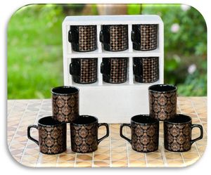 แก้วกาแฟเซรามิกสีดำขนาด 15 ออนซ์ ปรับแต่งได้ พร้อมลายพิมพ์สีทองขาว สำหรับเป็นของขวัญส่วนตัว - Product Image 3
