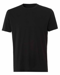 เสื้อยืดคอกลมแขนสั้นสีขาวสำหรับผู้ชาย ทรงปกติ ผ้าถักเรียบสีพื้น - Product Image 4