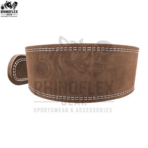 Cinturón de levantamiento de pesas de cuero de una sola hebilla, diseño personalizado, cinturón de levantamiento de potencia en cuero de dos colores, cinturón de una sola hebilla. - Product Image 4