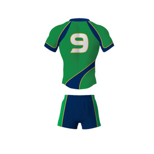 Conjunto de Rugby de 2 Piezas de Alta Calidad: Camiseta de Rugby Cosida a Máquina para Entrenamiento, Muy Demandada, y Pantalones Cortos Estampados - Product Image 3