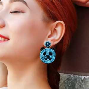 Pendientes Artesanales con Cuentas Estilo Pandas para Mujer, Temática de Superhéroes, con Cuentas de Semillas, Colgantes, Joyería de Moda para Fiestas - Product Image 1