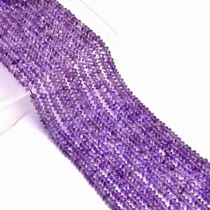 Perles Heishi lisses en améthyste naturelle africaine de 4 mm à 5 mm, pierres semi-précieuses, perles intercalaires, boutons, rondelles pour bijoux - Product Image 3