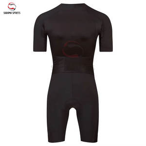 Combinaison de triathlon à manches courtes pour hommes, combinaison de triathlon personnalisée, combinaison de triathlon respirante, ensembles de maillots de cyclisme - Product Image 2
