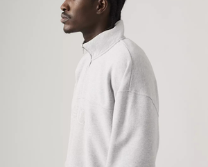 Sweat-shirt pour homme à col zippé 1/4 avec logo personnalisé de haute qualité, impression brodée, options multicolores, style décontracté, en polaire - Product Image 6