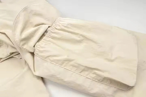 Pantalones Cargo Acampanados de Lona Beige, Cintura Media, Cierre de Cremallera, Lavado Primaveral, Suaves, Ajuste Holgado, Multibolsillos, Transpirables, Estilo Casual, Pierna Ancha - Product Image 3