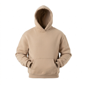 Sudadera con Capucha Beige para Hombre, Corte Regular, Felpa de Algodón, Diseño Casual con Bolsillos, Ropa de Otoño, Venta al Por Mayor - Product Image 4