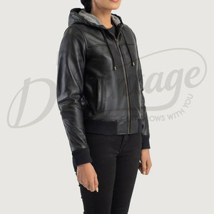 Women's <b>Leather</b> <b>Jacket</b> Custom Women Black <b>Leather</b> <b>Jacket</b> High Quality Women Genuine <b>Leather</b> <b>Jacket</b> Winter Women <b>Leather</b> <b>Jacket</b> - Product Image 4