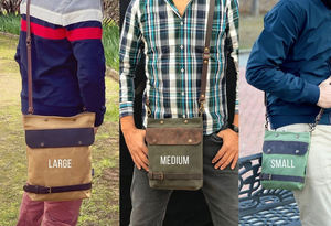 Sac bandoulière en cuir et toile, mode, imperméable, avec fermeture éclair, sac de poitrine, sac de voyage extérieur LCSB-0030 - Product Image 4