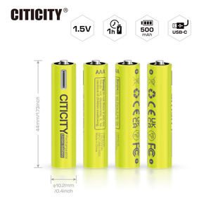 CITICITY Baterías de Litio AAA Recargables por USB, 1 Hora de Carga, Más de 1200 Recargas, 600 mAh para Drones y Submarinos - Product Image 3