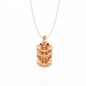 Minimalist 14K <b>Solid</b> <b>Gold</b> Round Cut Set Lab Diamond Solitaire <b>Pendant</b> Necklace for Women Party Gift - Product Image 6