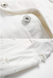 Spring Autumn New Men's Coated Stand Collar High Street <b>Denim</b> <b>Jacket</b> Trend Retro Casual Breathable Eco-Friendly 2026 OEM - Product Image 5