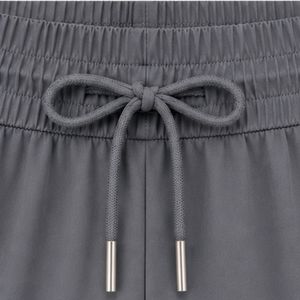 Grey Athletic <b>Shorts</b> <b>Women</b> <b>Elastic</b> <b>Waist</b> Drawstring Running Gym Workout Casual Quick Dry Active Wear <b>Shorts</b> Custom OEM Supplier - Product Image 4