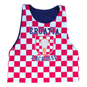 Pinnies de Lacrosse Sublimados Reversibles de Croacia, Personalizados, sin Mangas, de Malla Transpirable, 100% Poliéster, Unisex para Adultos - Product Image 2