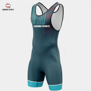 Traje de Lucha Libre Profesional para Hombre, Singlet de Poliéster y Spandex para Competencia, Singlets Juveniles de Lucha Libre con Logotipo Personalizado - Product Image 3