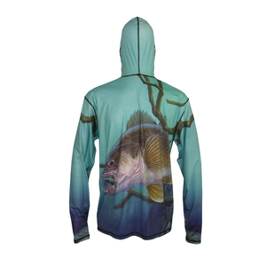 Chemises personnalisées imprimées pour la pêche, la randonnée, la natation, la chasse, à manches longues, protection solaire, légères, avec capuche pour hommes - Product Image 3