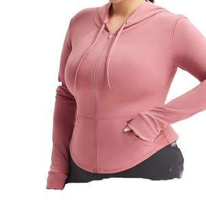 Women Fitness Gym Workout Shirt Nylon Tight Quick Slim Fit Sportswear Running <b>Yoga</b> Top Long Sleeve Zipper Sports <b>Jacket</b> - Product Image 1