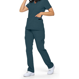 Top Selling Stitch Drape Washable Spandex Medical Poplin Seamless Fusing Scrubs Uniform <b>Sets</b> for <b>Doctors</b> Unisex Hospital Use OEM - Product Image 2