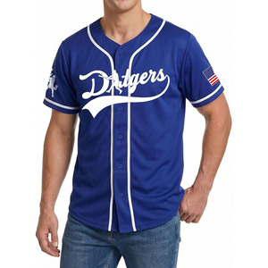 Camisa de Béisbol con Botones para Hombre, de Secado Rápido, Estilo Deportivo, para el Día del Partido, con Botones en el Lado Izquierdo - Product Image 1