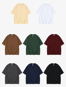 T-shirt en coton uni surdimensionné pour homme, manches courtes, col rond, décontracté, couleur unie, tricot jersey, coupe ajustée, style pantalon blanc - Product Image 4