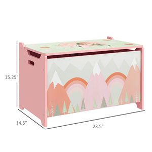 Scatola Portaoggetti Rosa con Coperchio, Organizer per Camera da Letto, Contenitore per Giocattoli dei Bambini - Product Image 3