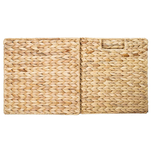 Panier de rangement pliable vintage écologique en jacinthe d'eau tressé à la main avec doublure en coton, organisateur pour la maison et la lessive, personnalisable OEM - Product Image 4