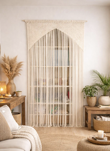 ม่านประตูมาคราเม่ขนาดใหญ่ ฉากหลังงานแต่งงาน ผ้าม่านแขวนผนัง ม่านประตูมาคราเม่ - Product Image 2