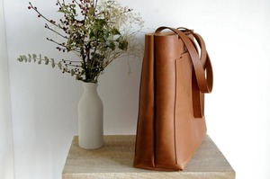 Handmade Genuine Leather <b>Tote</b> <b>Bag</b> Women Vintage Shoulder Purse Large Capacity Casual Fashion Handbag Shopping Travel Zipper - Product Image 3