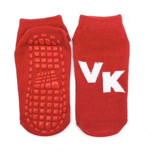 Wholesale 100% Cotton Non-Slip Plaid Ankle Socks for Youth Custom Logo <b>Trampoline</b> Yoga Pilates Indoor Playground for Adults Kids - Product Image 4