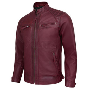 Veste de moto pour homme en cuir souple et léger, imperméable, respirante, coupe-vent, personnalisable, design élégant, sécurité optimale - Product Image 6